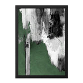 Abstract Expressionism Wall Art, Green Black White Painting, Modern Art Print, Contemporary Home Decor, Unique Artwork, Wall Decor - Tawshia